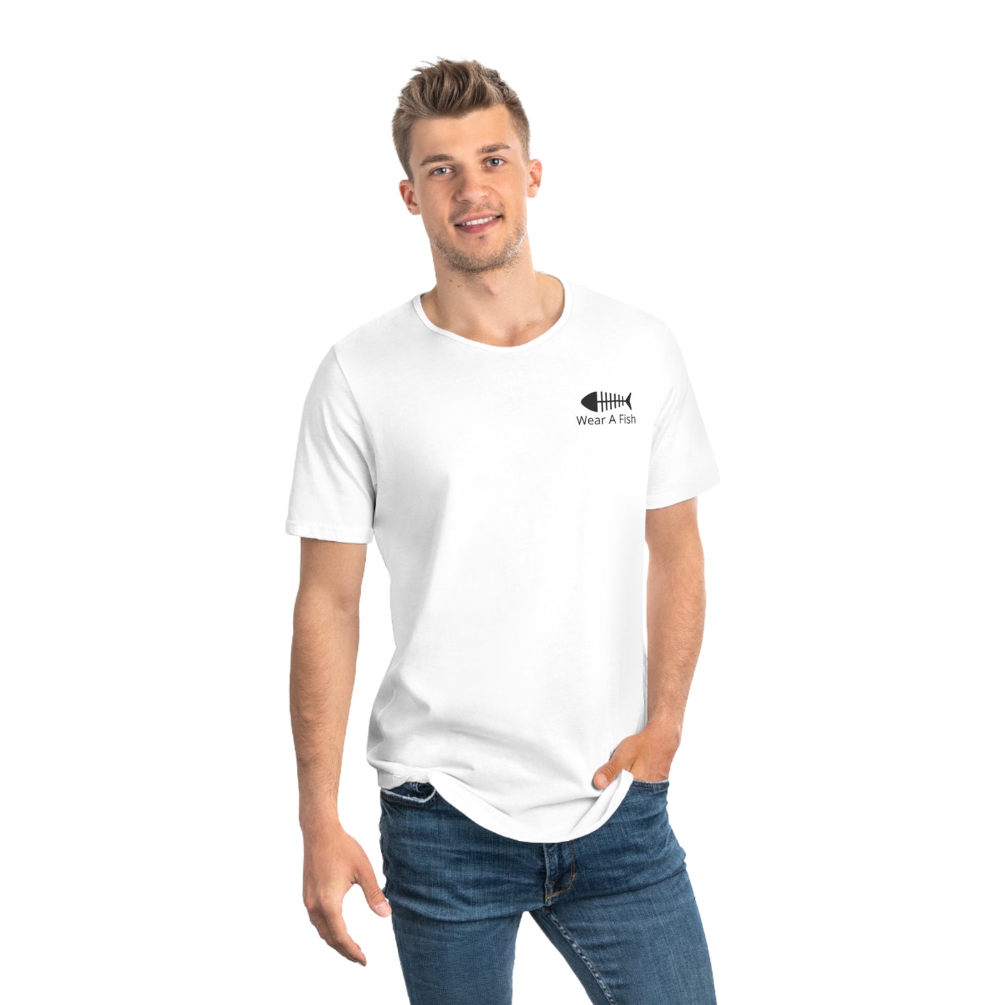 Men's Statement Jersey Curved Hem Tee